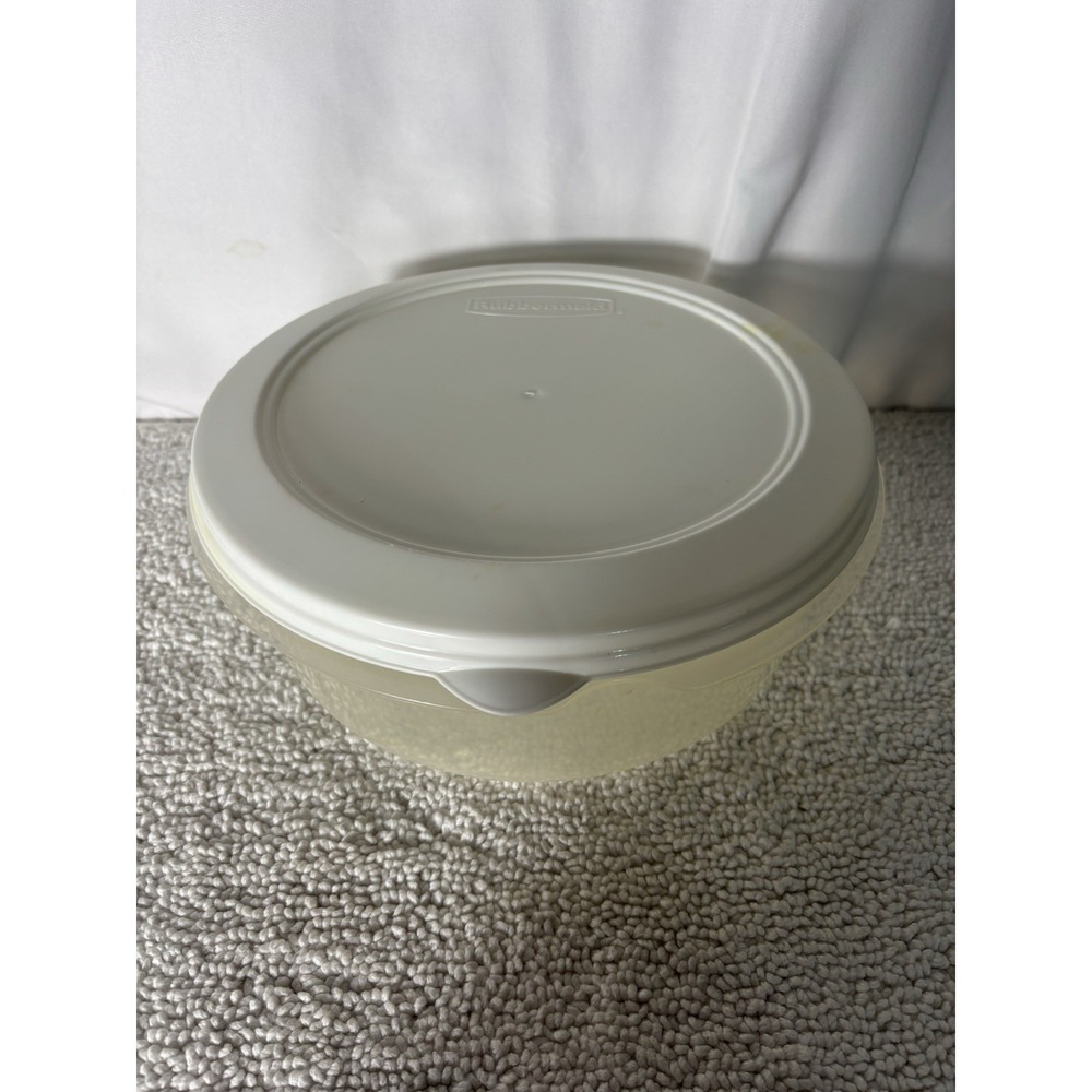 VTG Rubbermaid 1.6 Gallon Round Clear Plastic Food Storage Container "E"